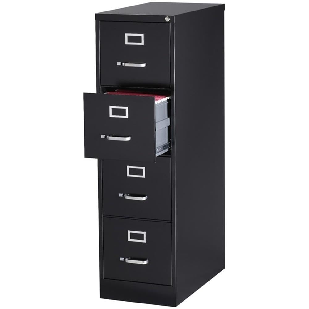 Black 4-Drawer Metal Vertical Filing Cabinet Z41758