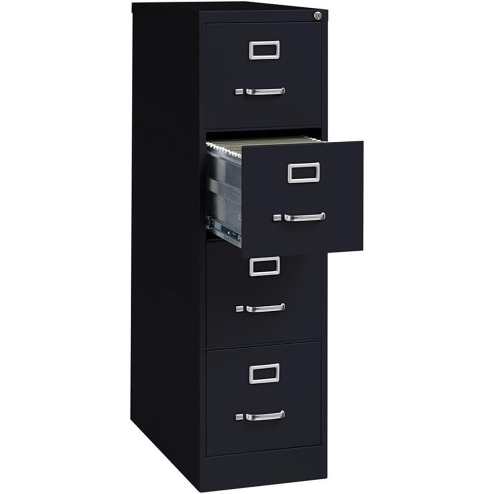 Black 4-Drawer Metal Vertical Filing Cabinet Z41758