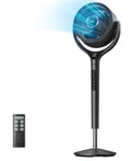 9 in. Adjustable Pedestal Floor Fan with Remote Y1711