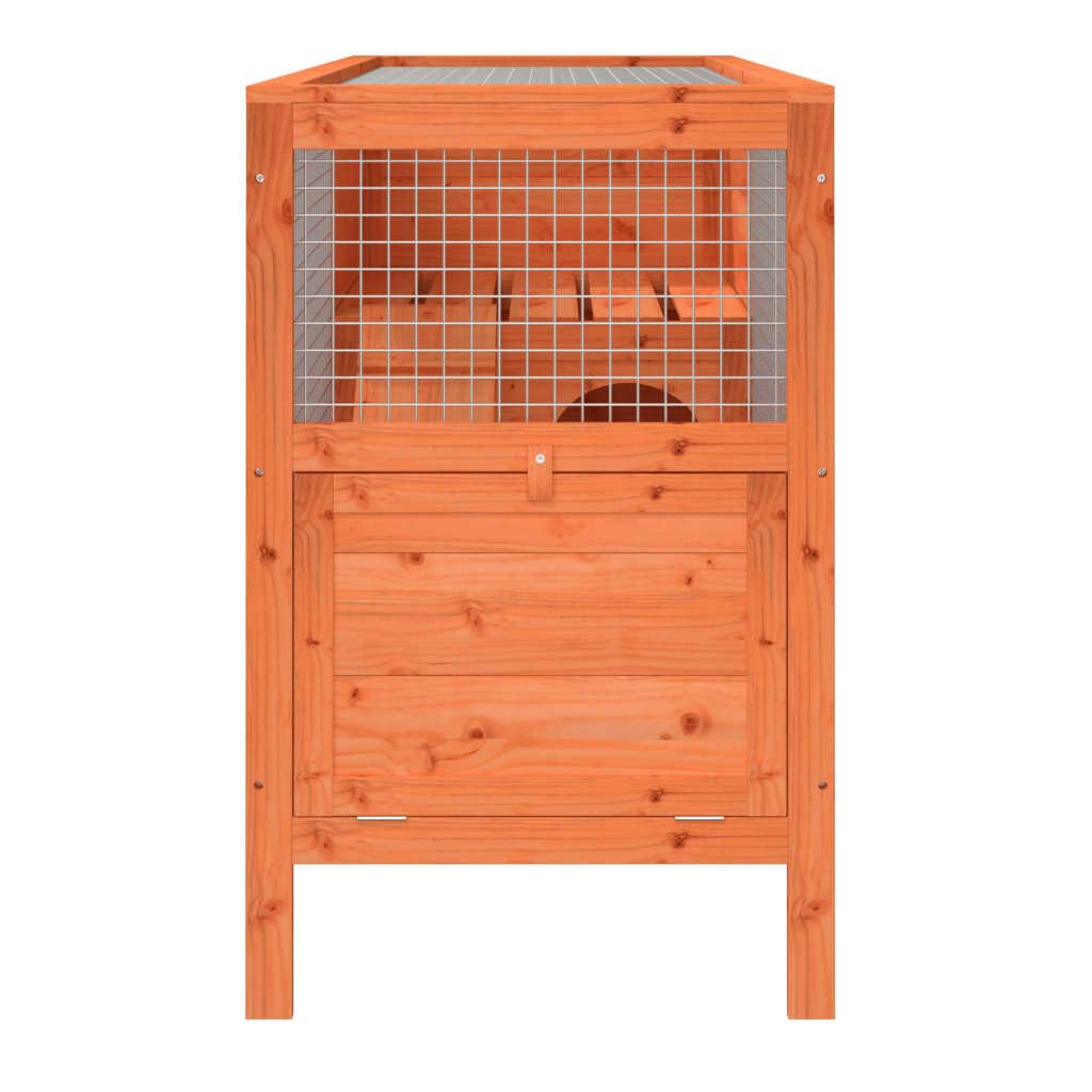 Solid Pine Wood 2 Tier Rabbit Hutch with Ramp P9748