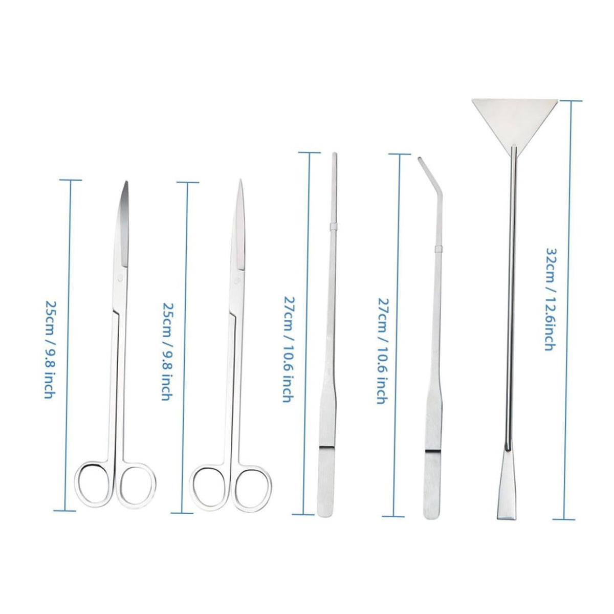 Aquarium Aquascaping Kit with 5pcs Stainless Steel Tweezers N147573