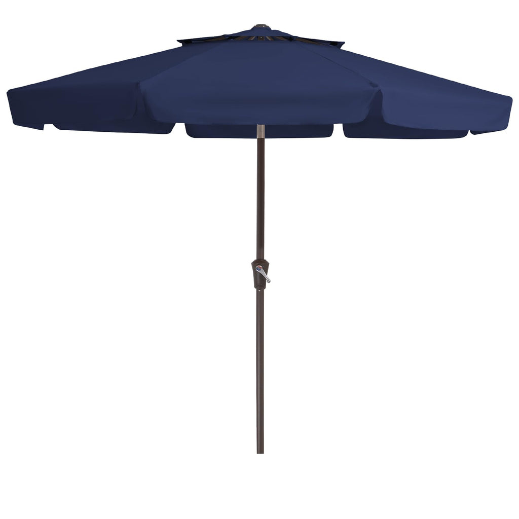 9ft 2-Tier Patio Umbrella, Crank Tilt, Navy Blue Y433605