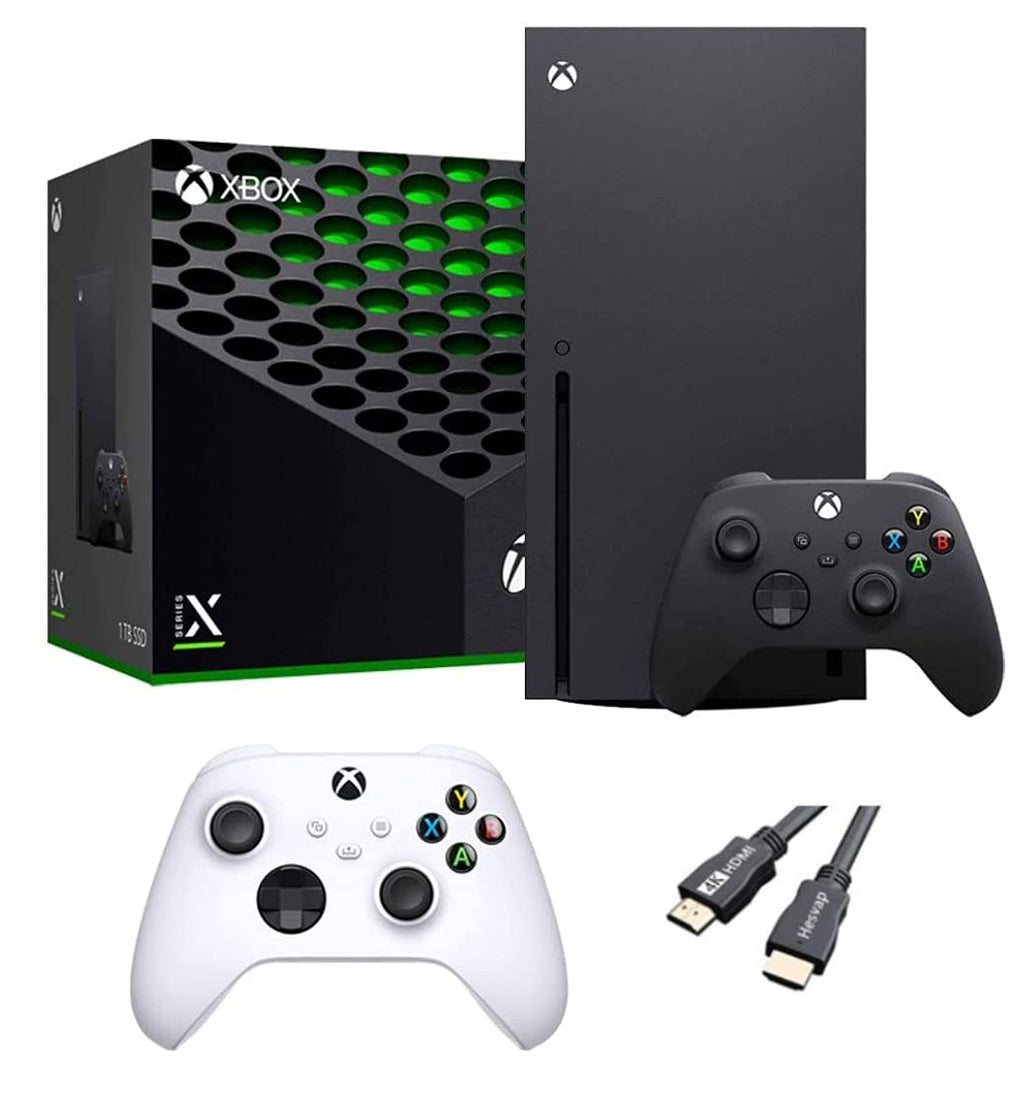 X-Box Series X Gaming Console Bundle 1TB SSD Black Console with Two Wireless Controllers W918