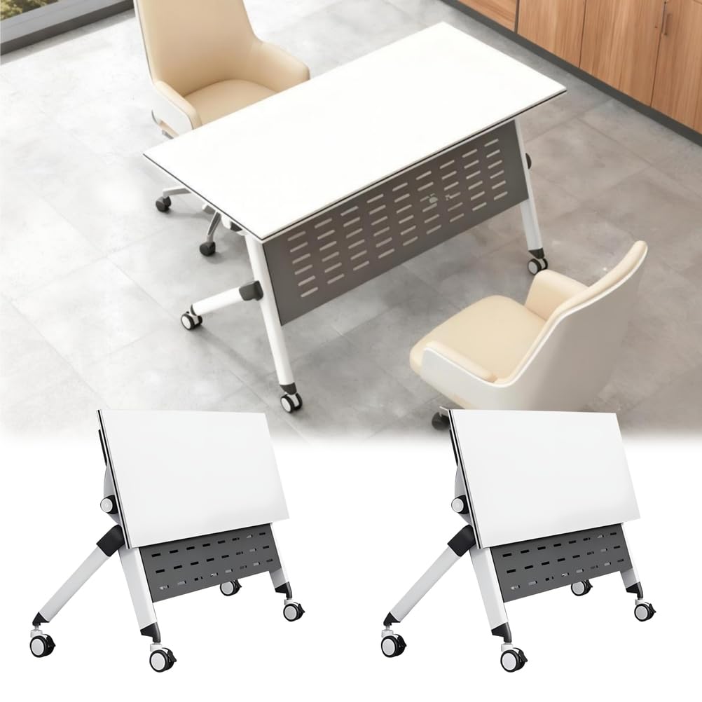 Folding Training Table with Glass Holder 2 Pack M934