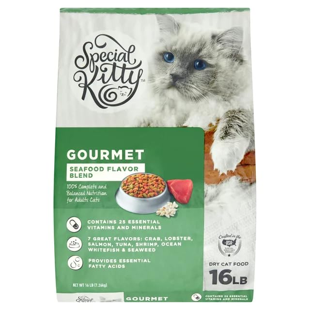 Seafood Flavor Dry Cat Food 16 X82088