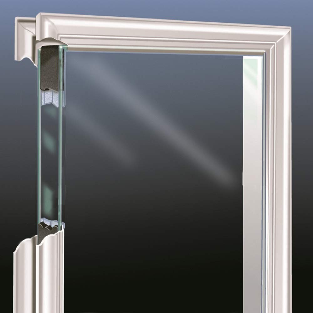 Primed Left Hand Outswing 1/2 Lite 2-Panel Clear Glass Steel Prehung Door 32"x80" Y62316