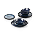 Blue 12-Piece Ceramic Stoneware Dinner Set A938353