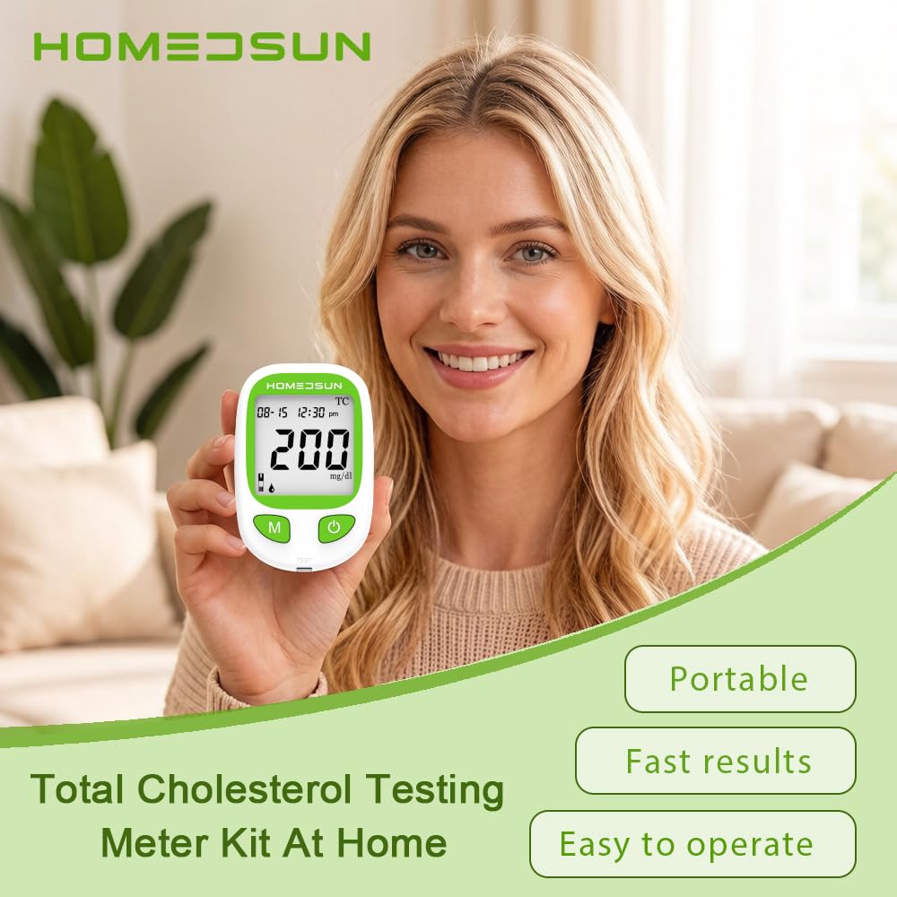 Total Cholesterol Monitor Kit with 10 Strips Lancets X503