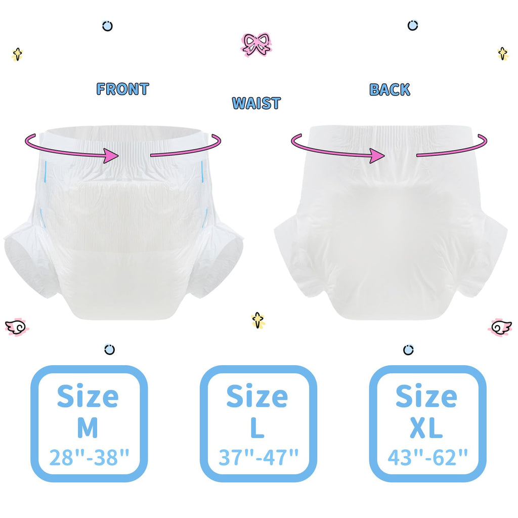 Diaper 10 Pieces Protective Underwear White 28"-38" R440619