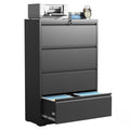 Black 4 Drawer Metal File Cabinet R500514
