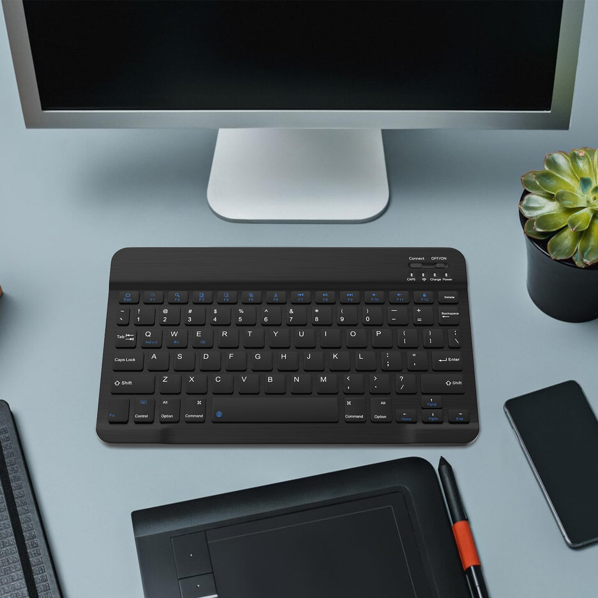 Black Rechargeable Bluetooth Keyboard and Mouse Combo X116