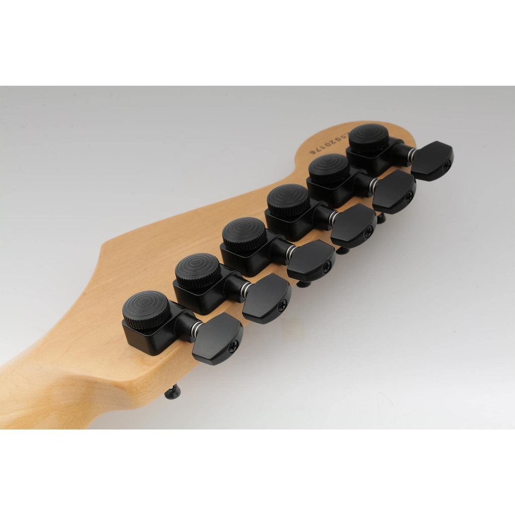 Black 6 Inline Locking Guitar Tuners Set C663