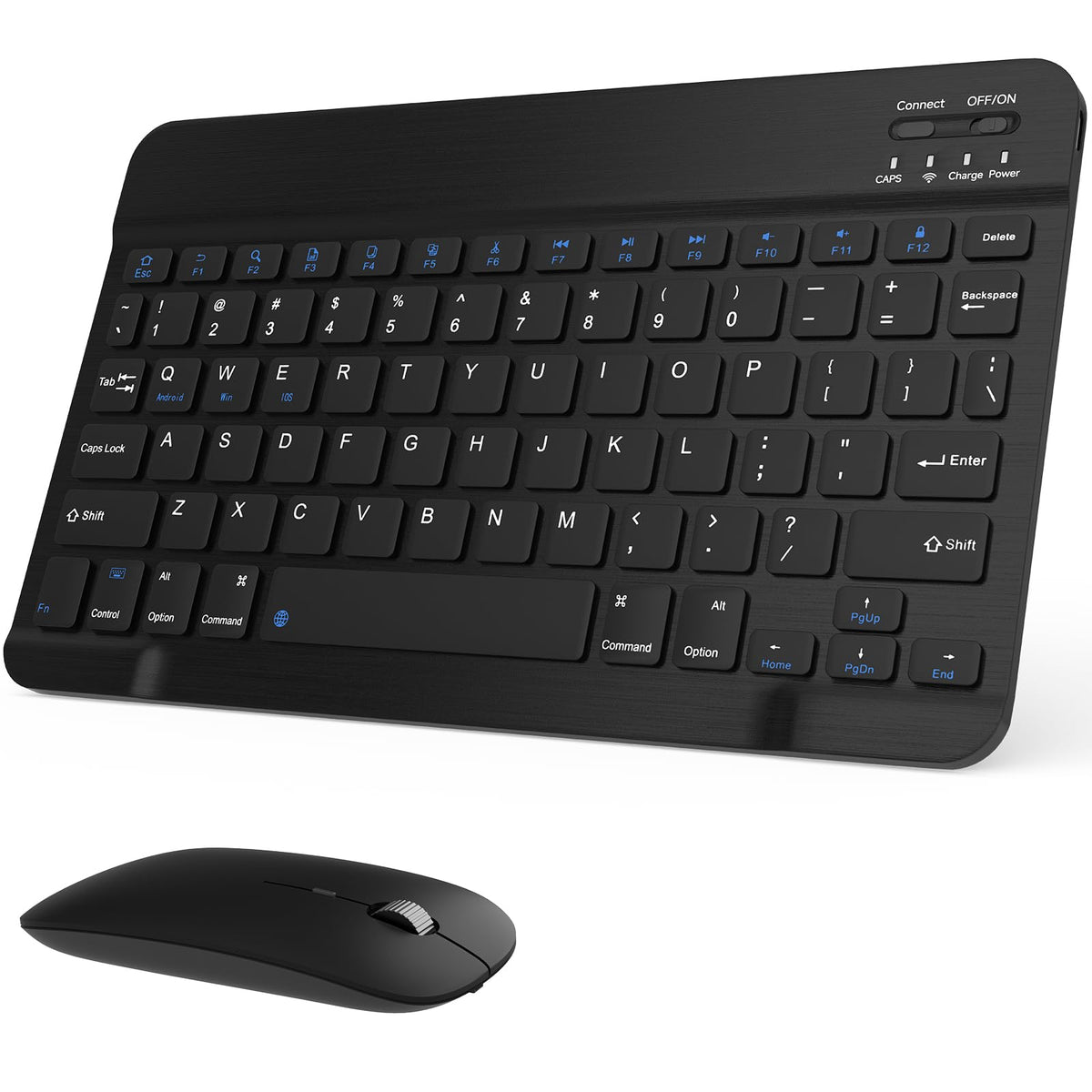 Black Rechargeable Bluetooth Keyboard and Mouse Combo X116