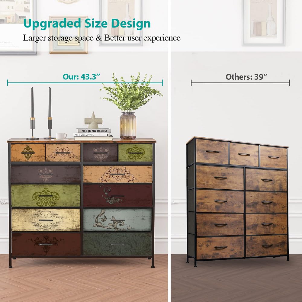 12 Drawer Fabric Dresser Y2388