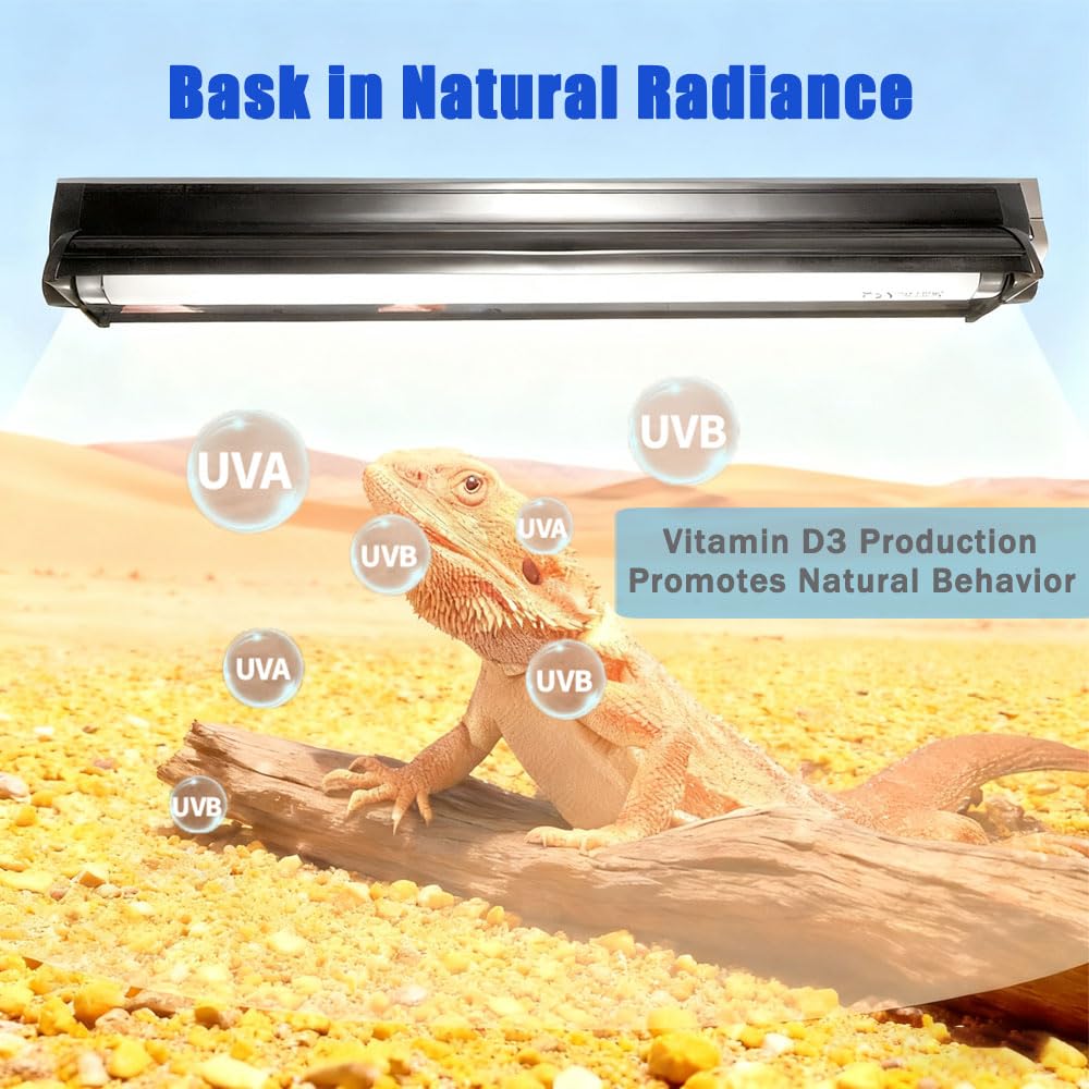 15W T8 UVB 10.0 Reptile Light Fixture Combo Kit V619843