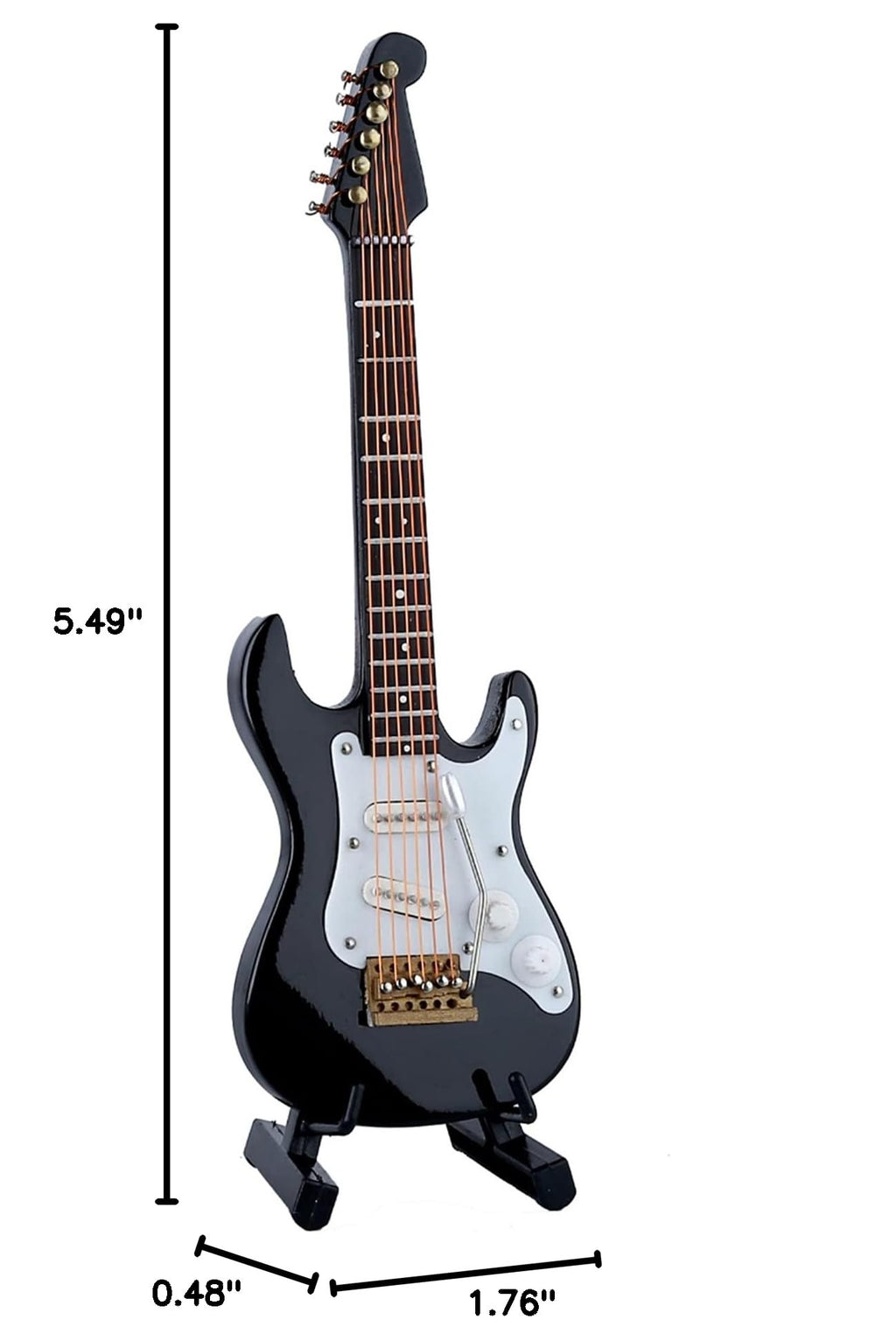 Miniature Electric Guitar Replica with Stand and Case K16872