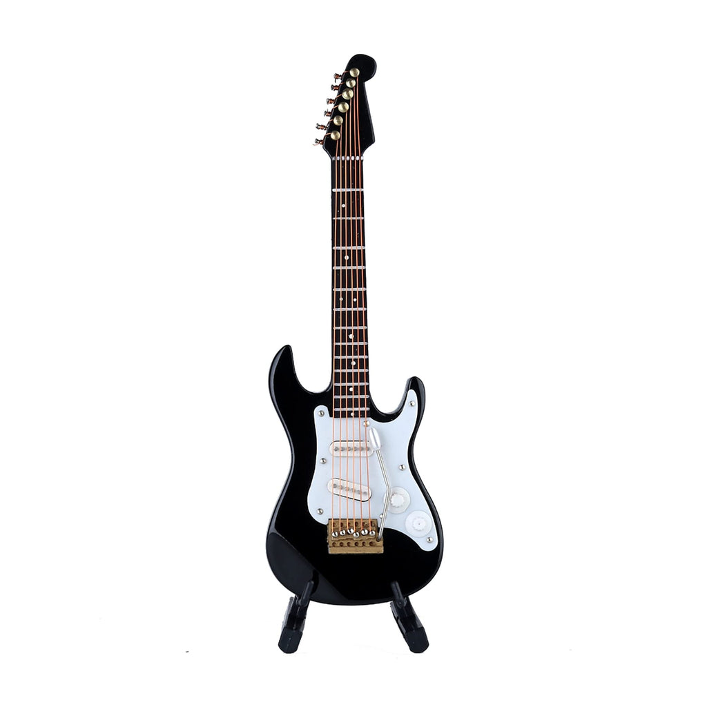 Miniature Electric Guitar Replica with Stand and Case K16872