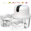 White 3 Cup USB Rechargeable Portable Electric Garlic Crusher F995521