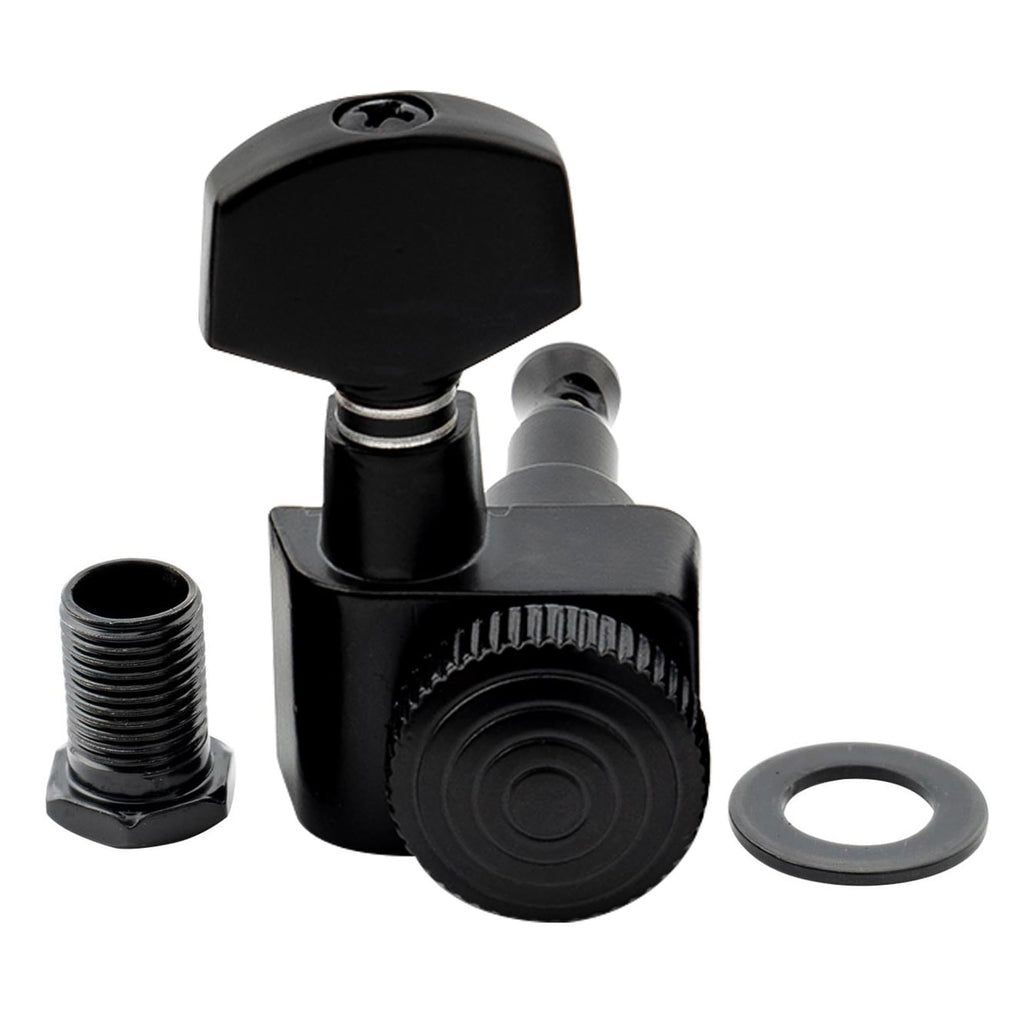 Black 6 Inline Locking Guitar Tuners Set C663