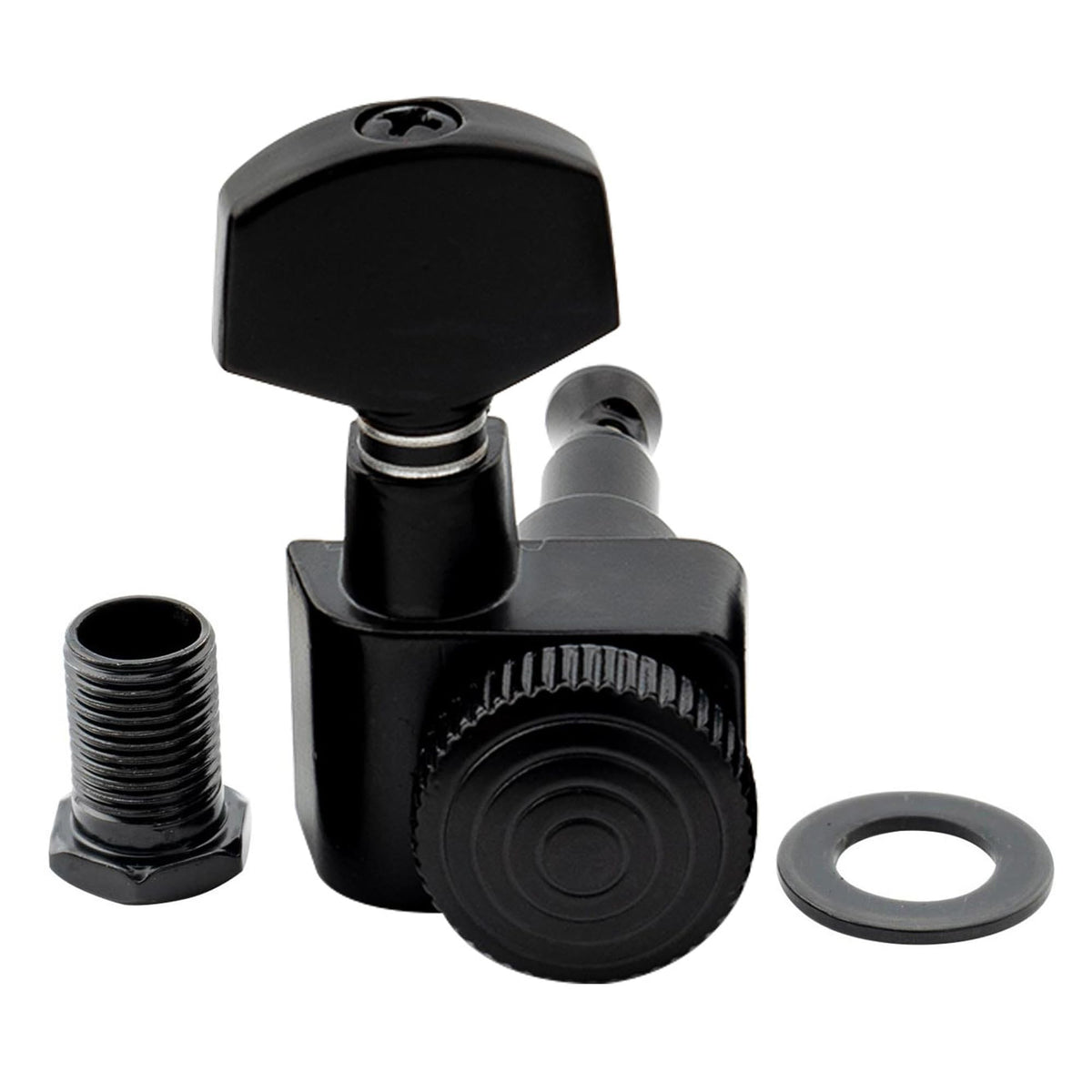 Black 6 Inline Locking Guitar Tuners Set C663