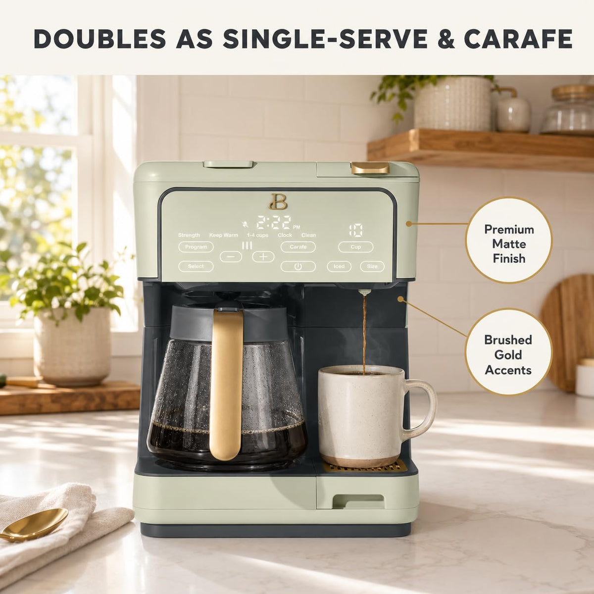 12 Cup Programmable Drip Coffee Maker with Reusable Filter S880730