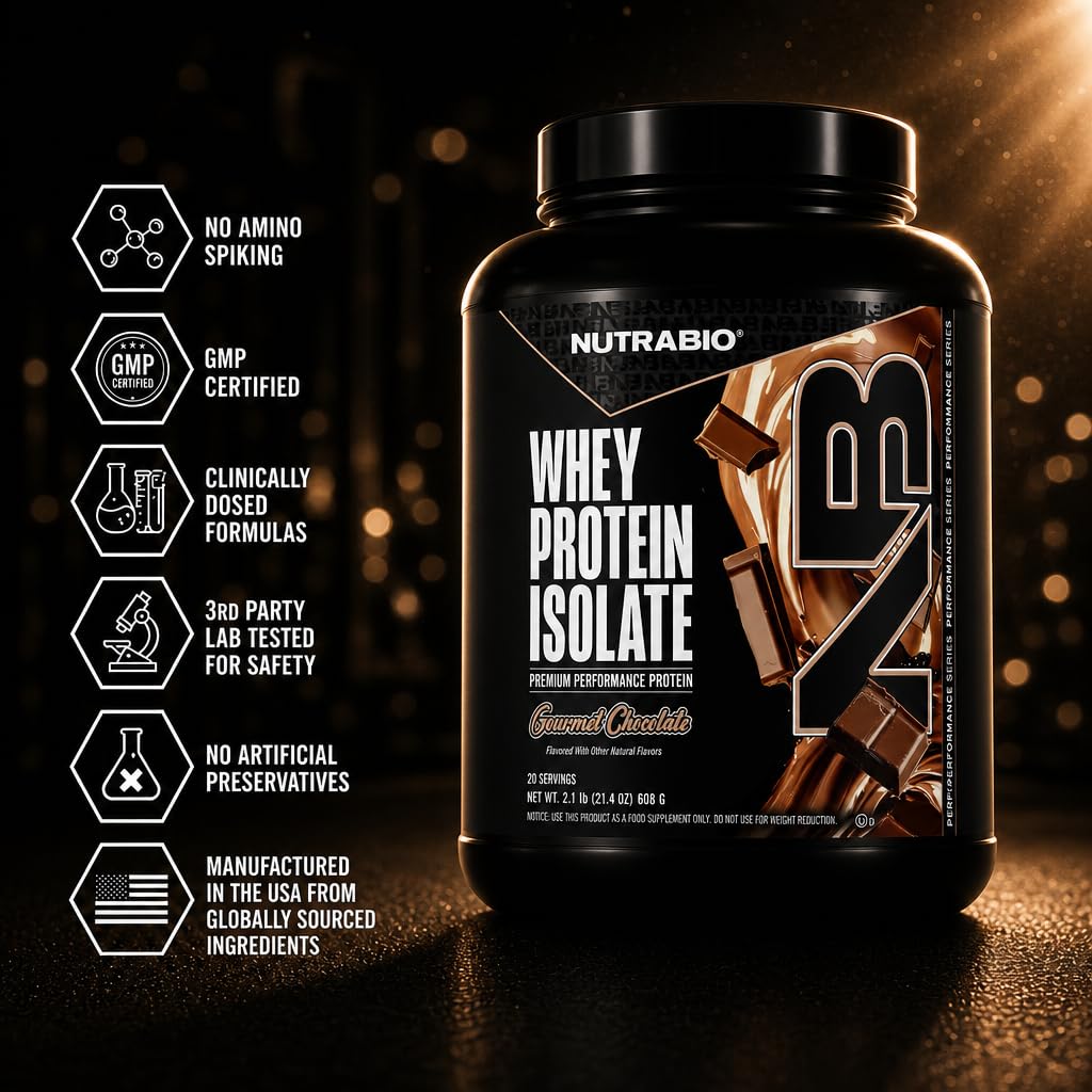 Whey Protein Isolate Powder, 25g Protein, Non-GMO, Gourmet Chocolate, 20 Servings T98140