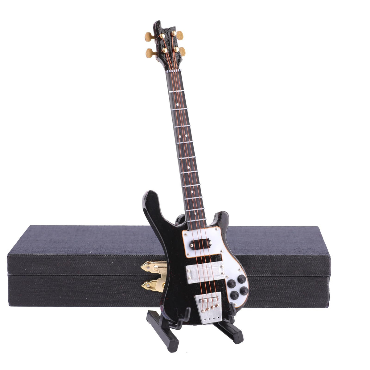 Miniature Electric Bass Guitar with Stand and Case G6769