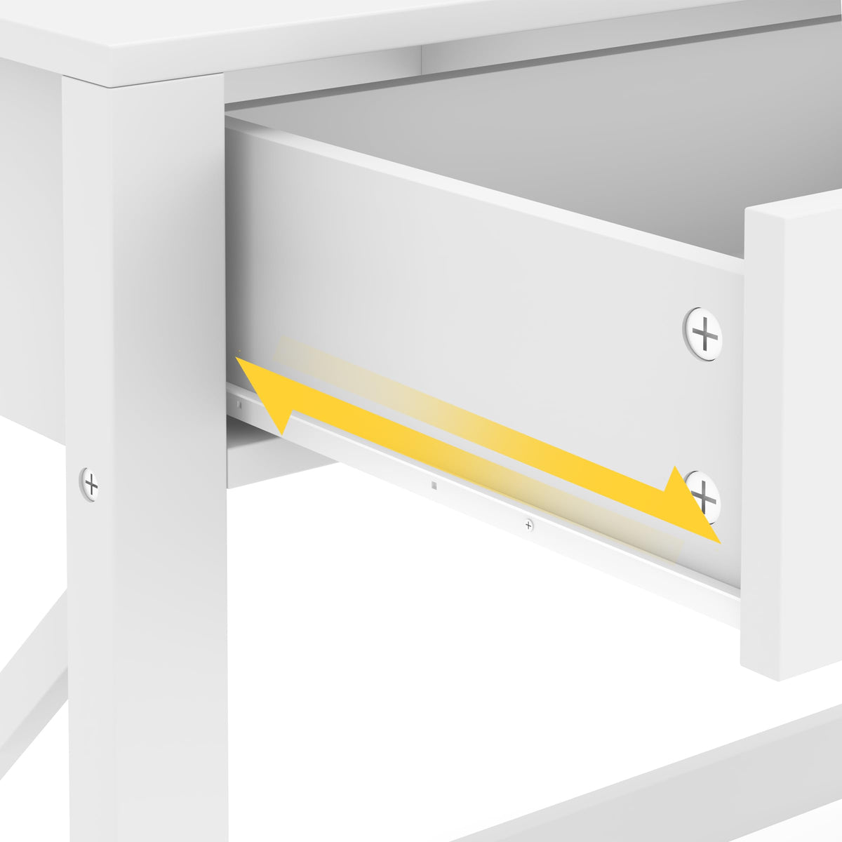 White Home Office Desk with Drawers T93276
