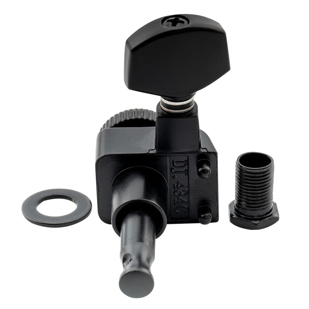 Black 6 Inline Locking Guitar Tuners Set C663