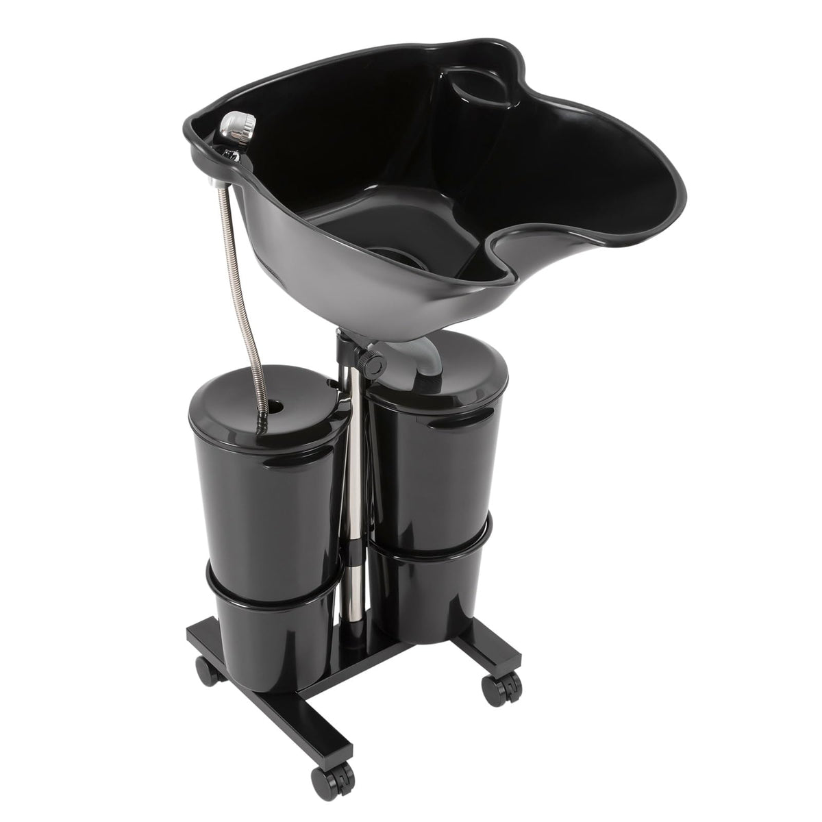 Portable Shampoo Bowl with Electric Pump, Adjustable Height, Dual Bucket Design A769384