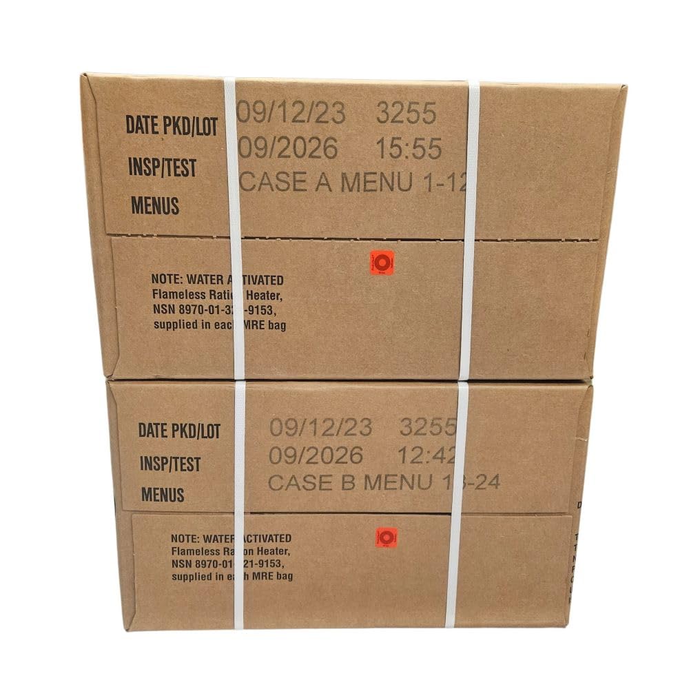 MRE Meal Ready to Eat with Entree Snacks Dessert Drink Mix Utensils Condiments J638