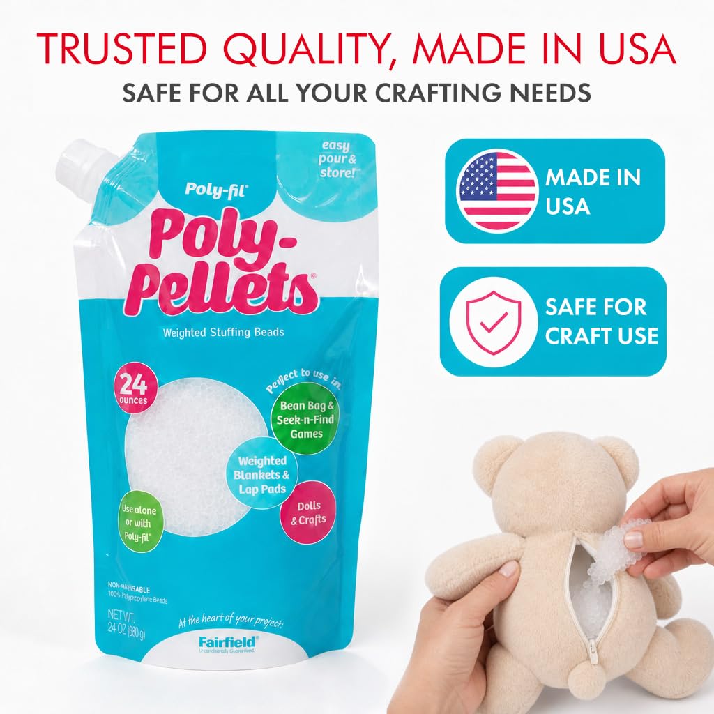 Polyester Weighted Stuffing Beads 24-Ounce Bag Y8657
