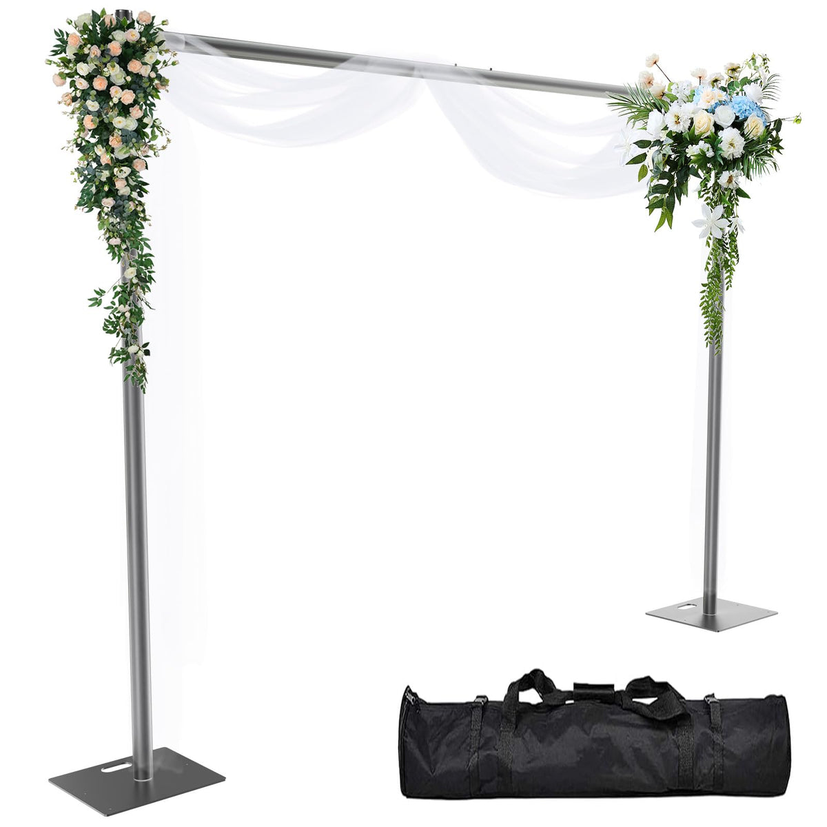 8ftx10ft Adjustable Heavy Duty Black Pipe and Drape Backdrop Stand X321417