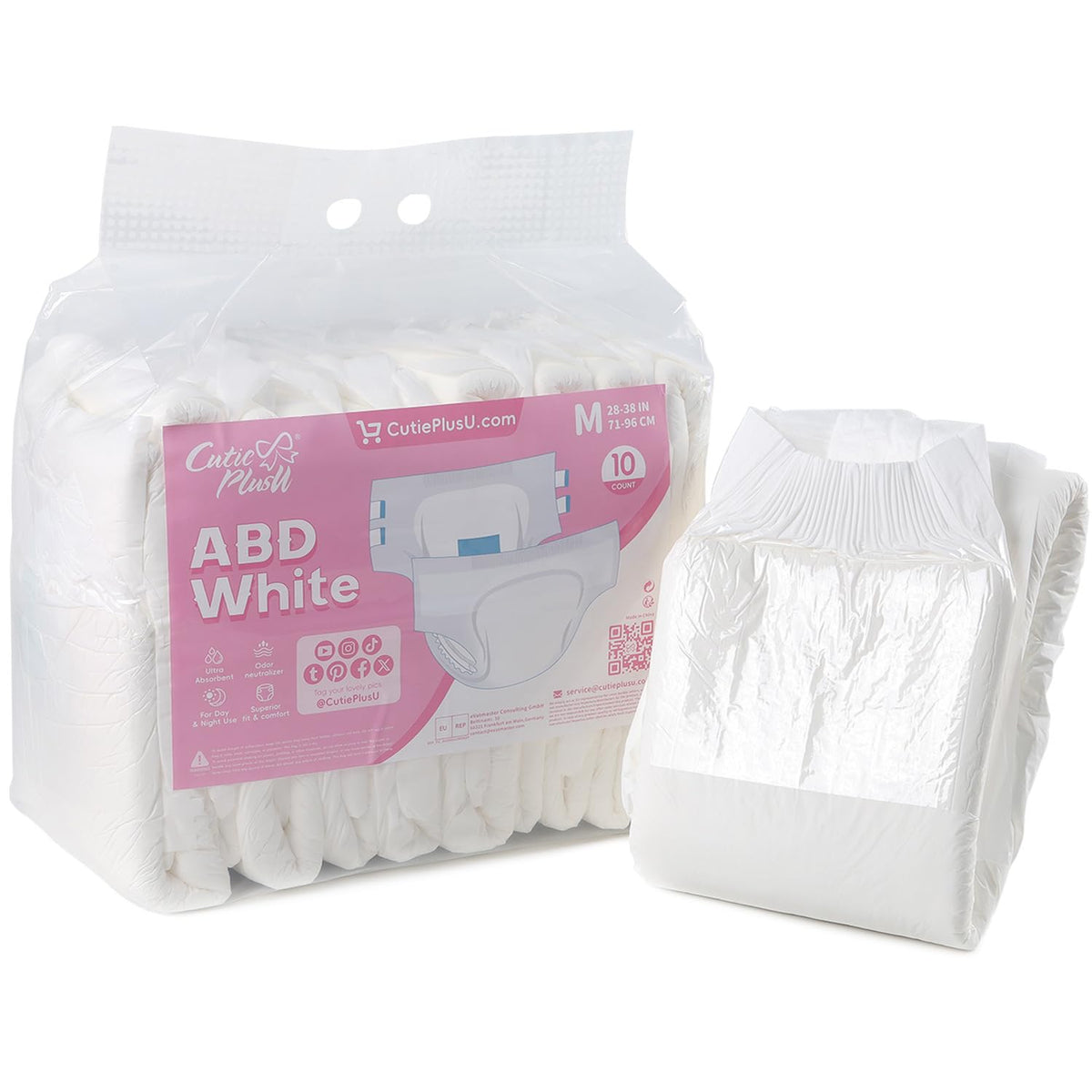 Diaper 10 Pieces Protective Underwear White 28"-38" R440619