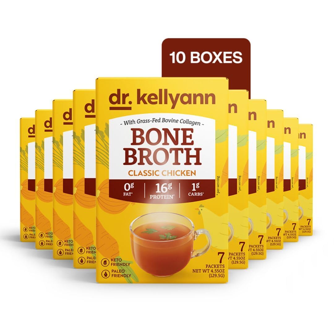 Bone Broth Powder Packets Classic Chicken Flavor 70 servings X204