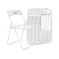 10 Pack White Plastic Folding Chairs L308