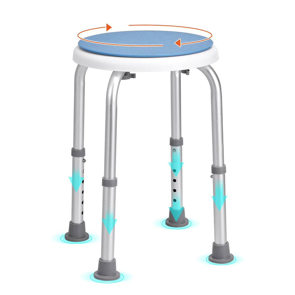 Adjustable Non-Slip Shower Chair 300 lbs Capacity G616649