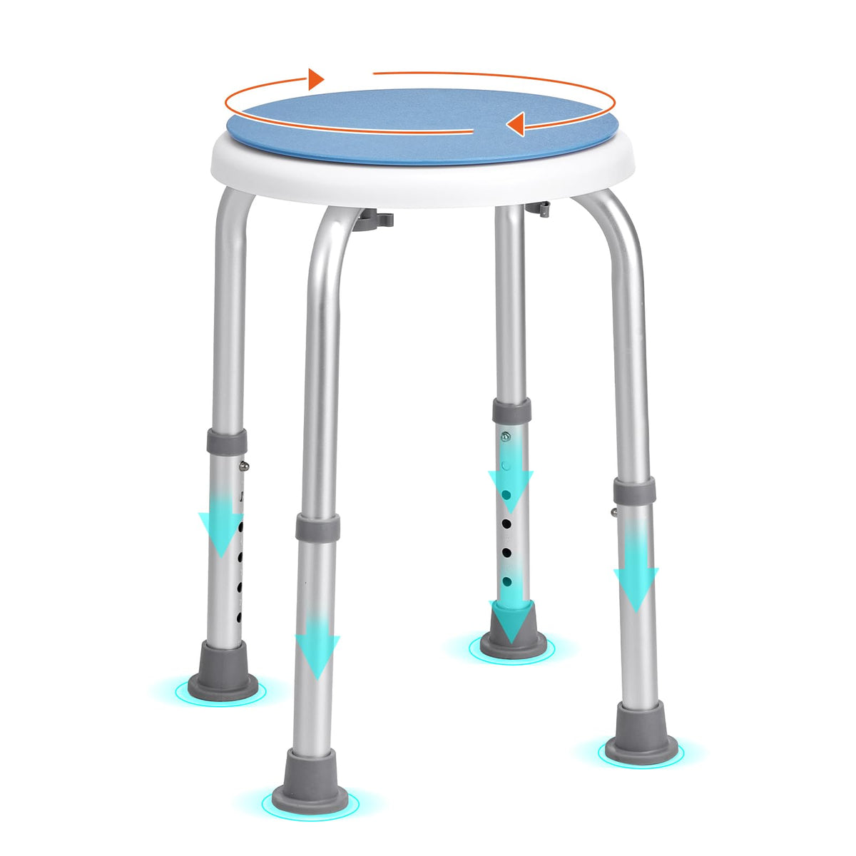 Adjustable Non-Slip Shower Chair 300 lbs Capacity G616649