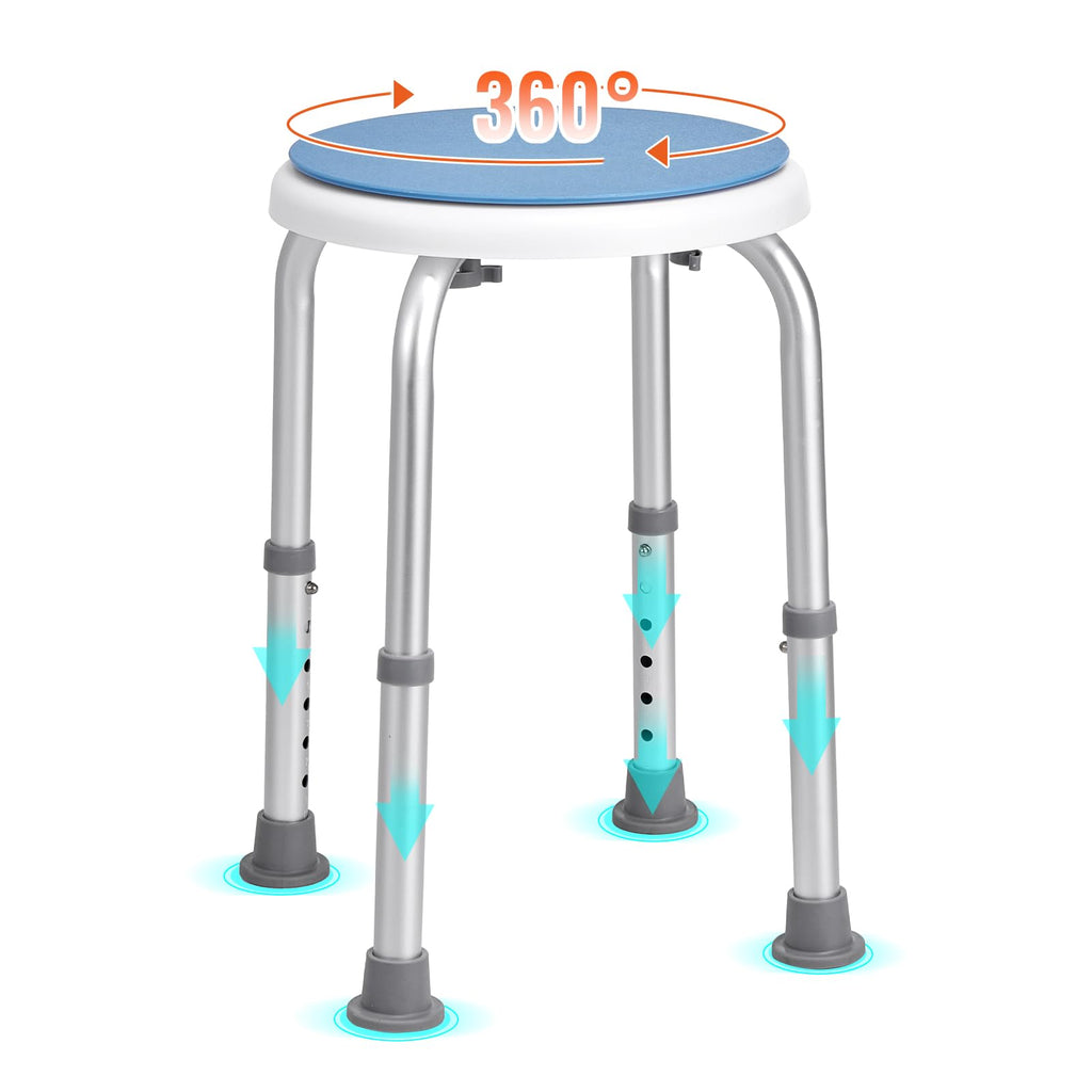 Adjustable Non-Slip Shower Chair 300 lbs Capacity G616649