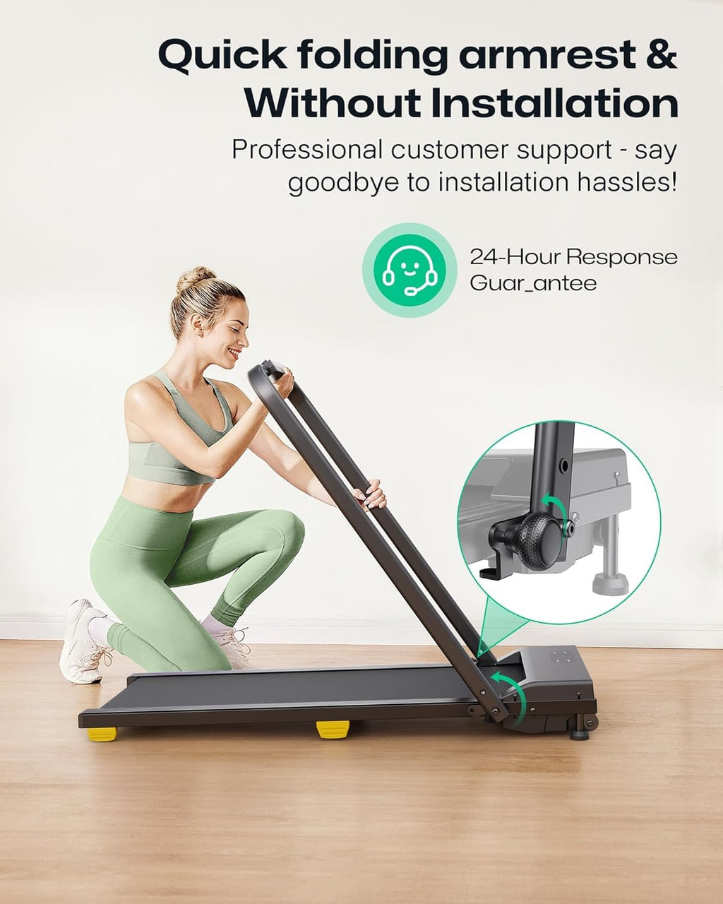 2.5HP Portable Walking Treadmill with Incline C103