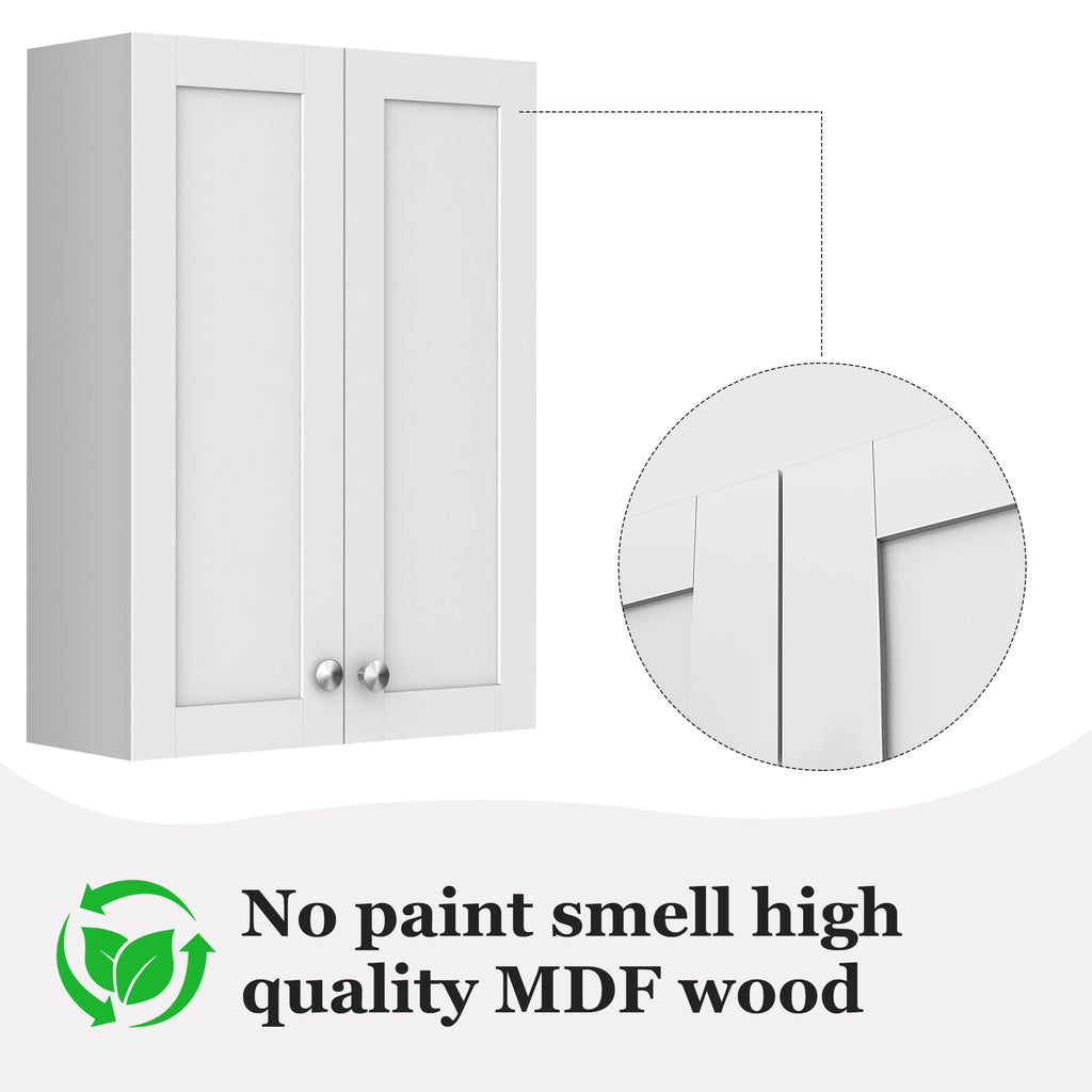 Wall Mounted White Bathroom Storage Cabinet 20x28 inch T8371