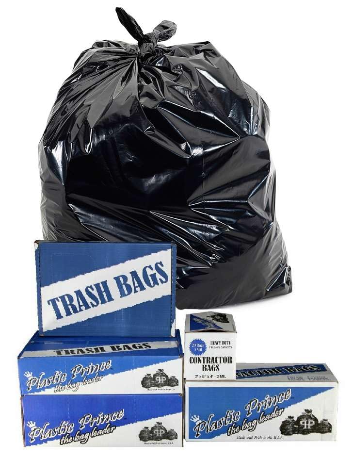 42 Gallon 2.5Mil Black Contractor Bags I6366