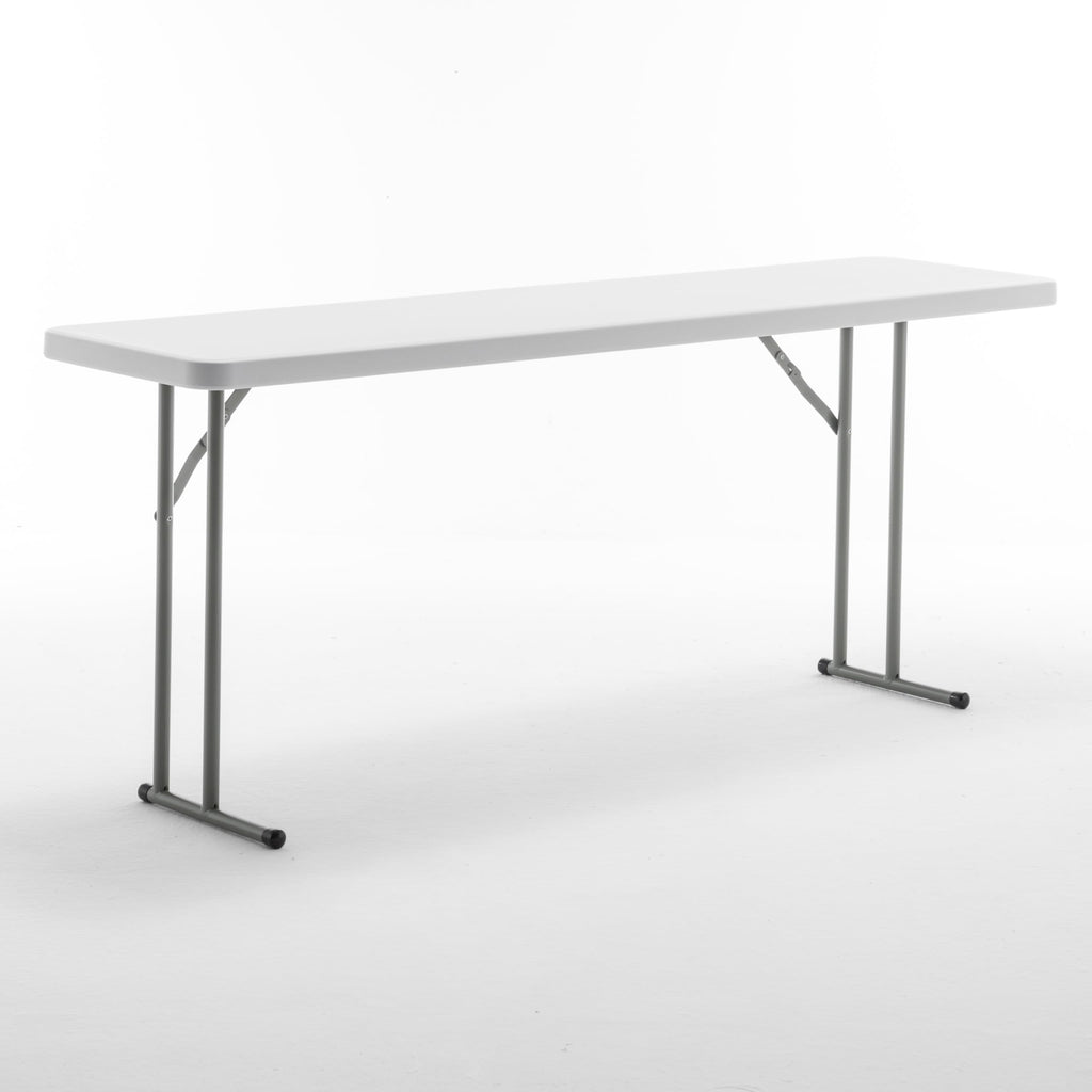 72" White Plastic Folding Seminar Table K911975