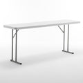 72" White Plastic Folding Seminar Table K911975