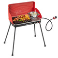 2-Burner Portable Gas Camping Stove with Detachable Legs R363