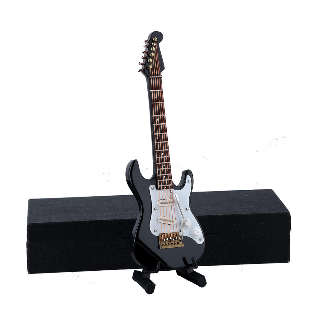 Miniature Electric Guitar Replica with Stand and Case K16872