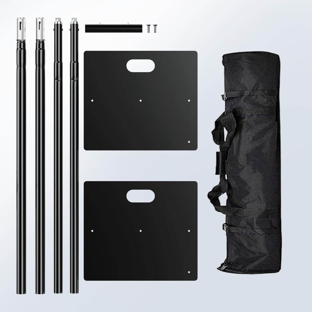 8ftx10ft Adjustable Heavy Duty Black Pipe and Drape Backdrop Stand X321417