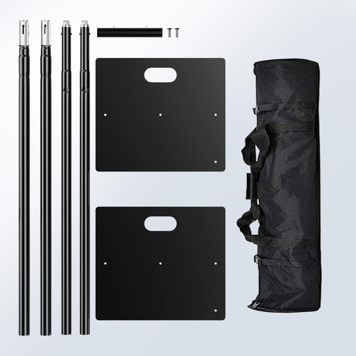 8ftx10ft Adjustable Heavy Duty Black Pipe and Drape Backdrop Stand X321417