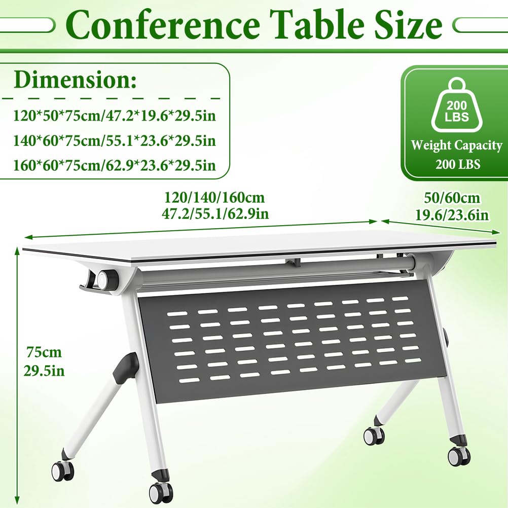 Folding Training Table with Glass Holder 2 Pack M934
