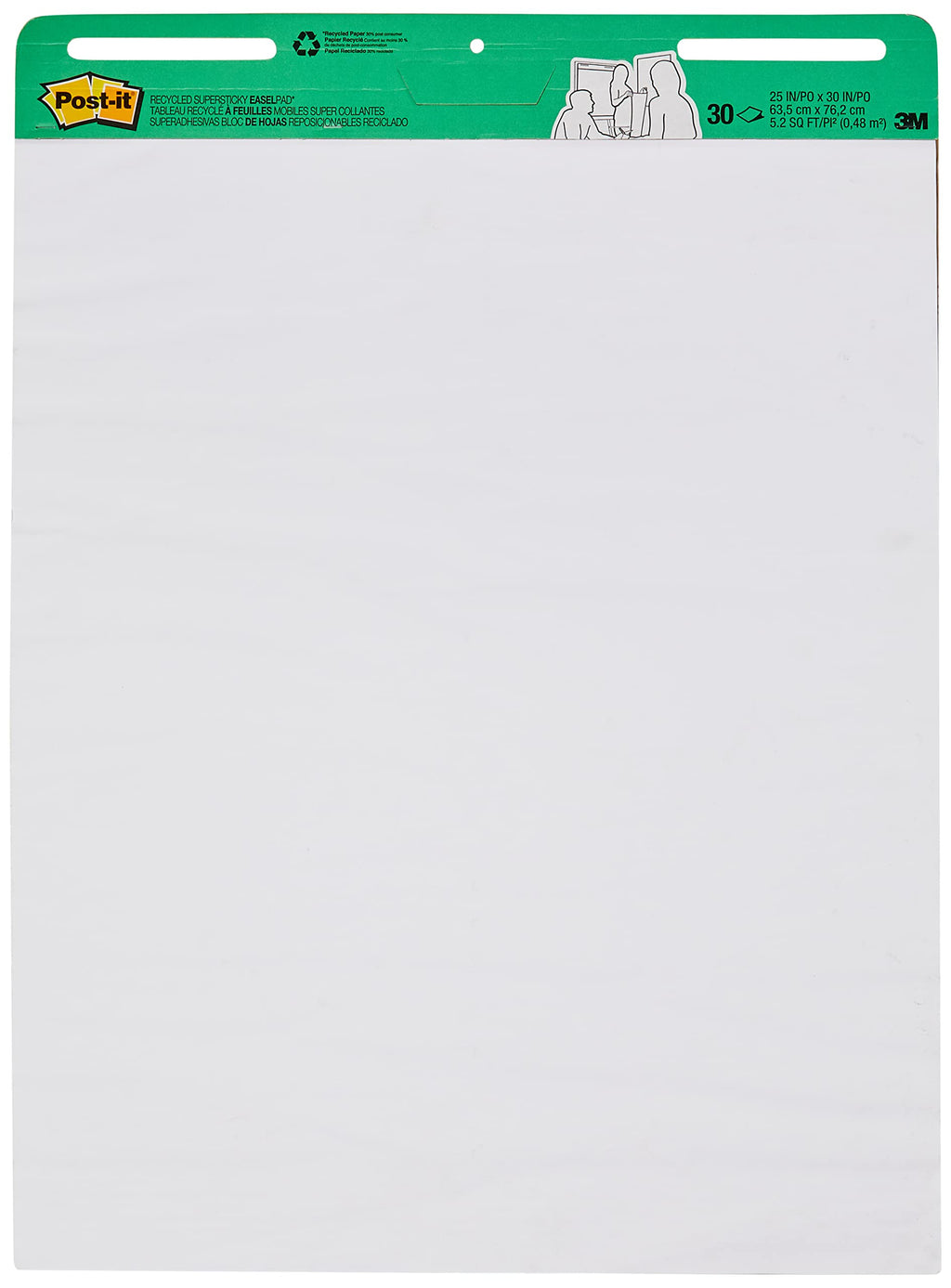 Self-Stick Easel Pad, 25 x 30 Inches, 30 Sheets, White S71818